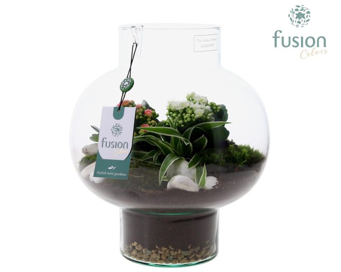 Green Bottle Laura Medium met arrangement, D 26