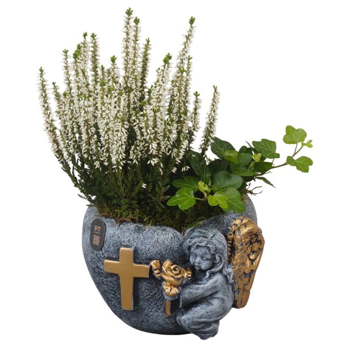 PTAH3032 Arrangement Allerheiligen in beton pot, D 16